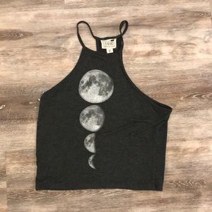LA hearts gray moon crop tank
